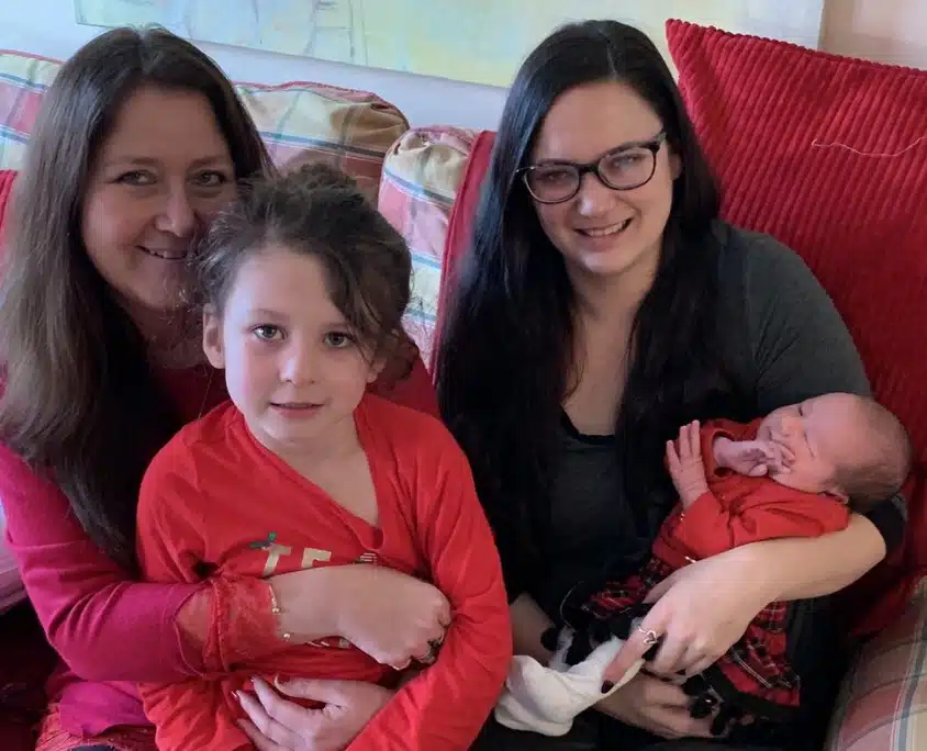 Charlie with daughter and grandchildren