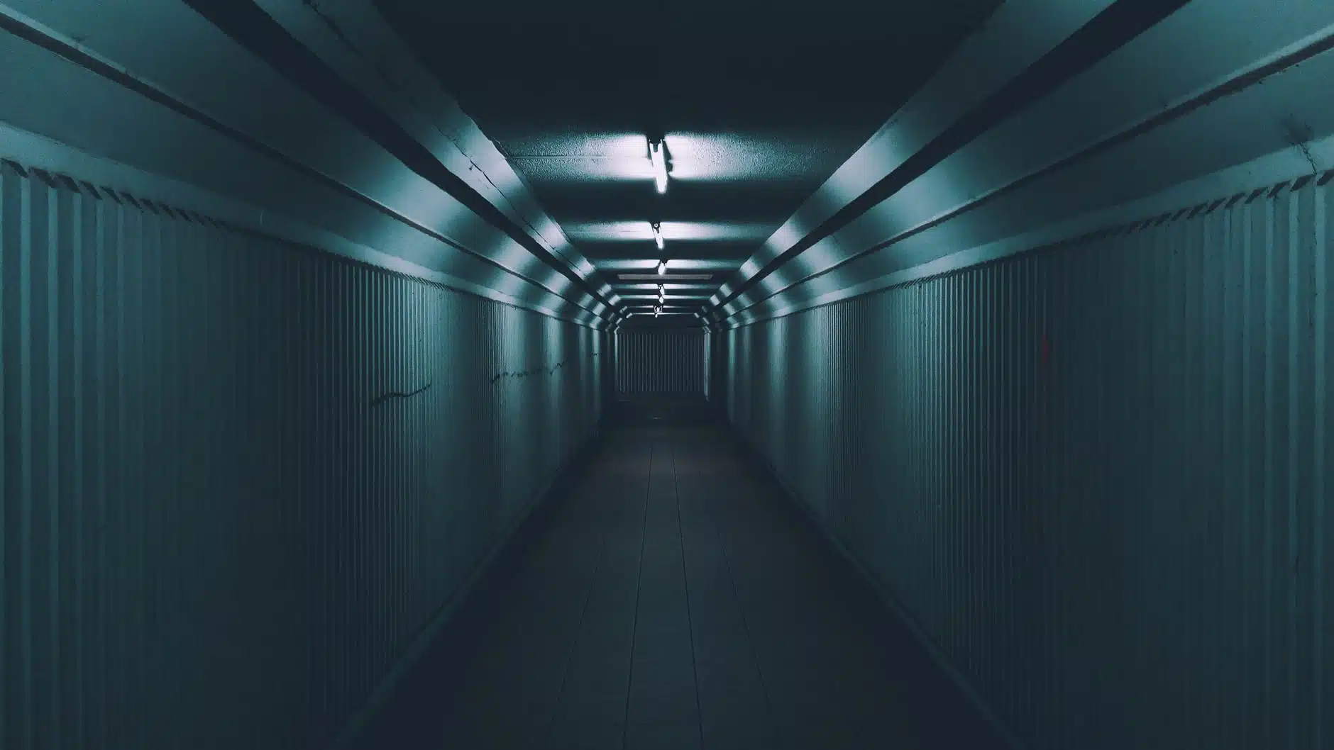 empty hallway with lights turned on