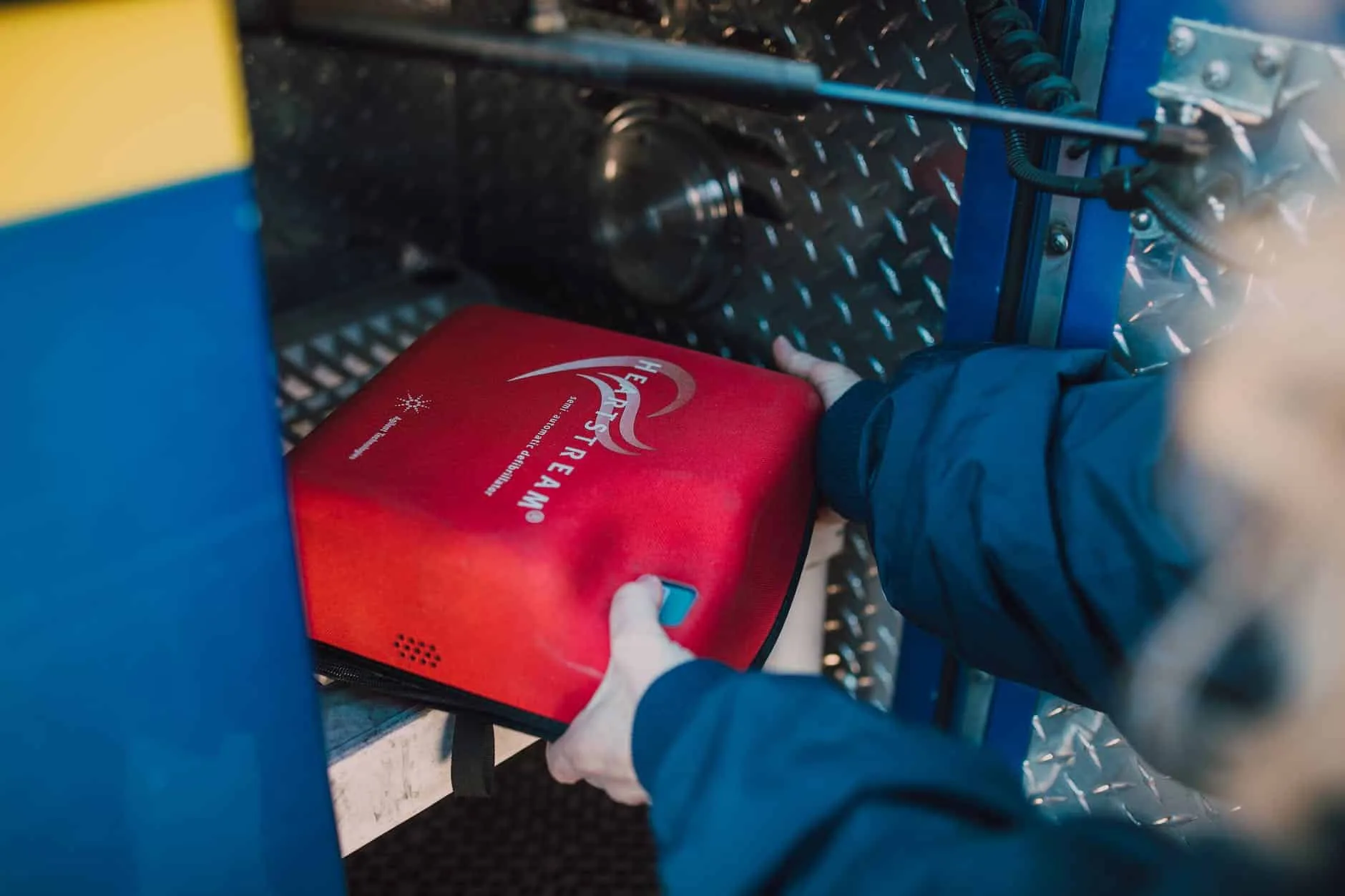 person getting a defibrillator