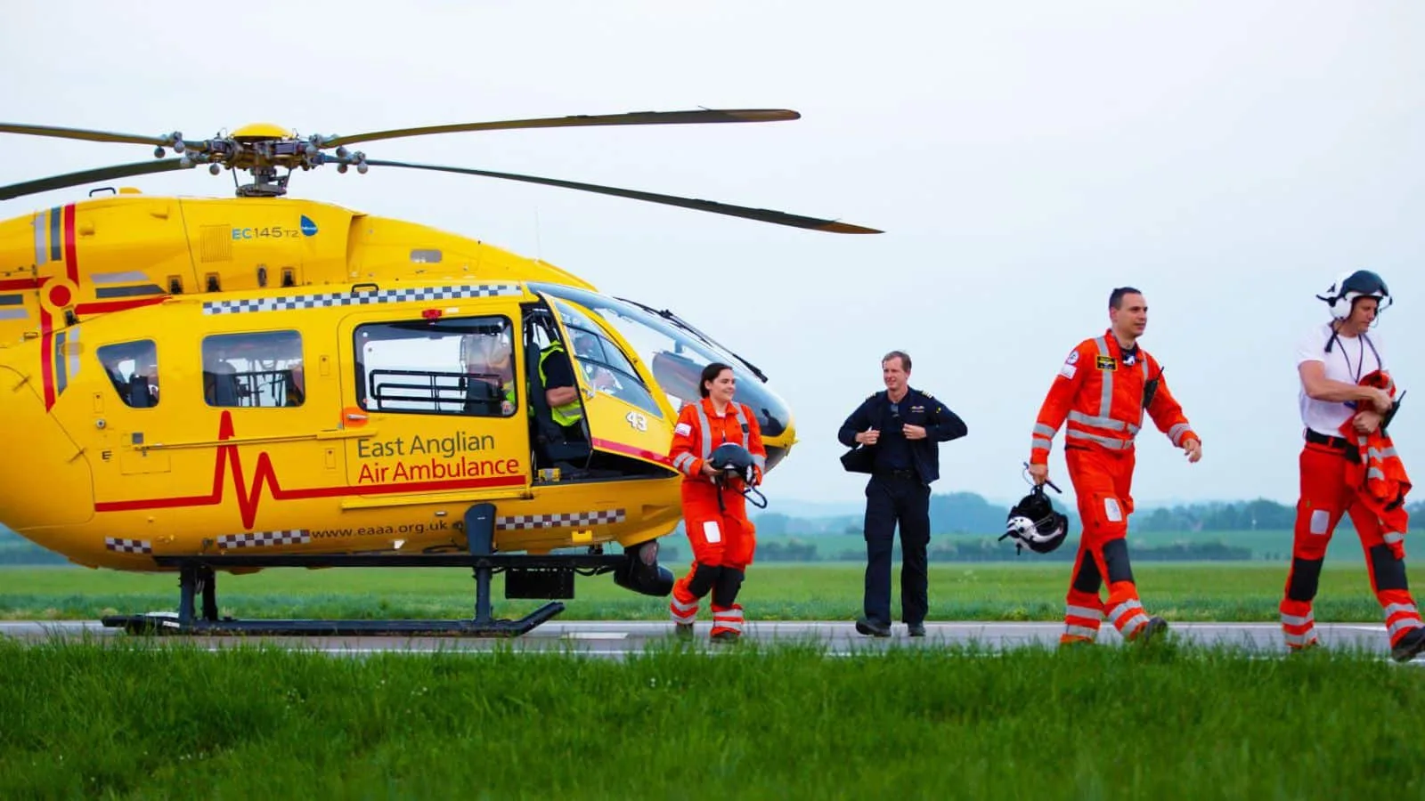 East Anglian Air Ambulance critical care paramedic on a cardiac arrest mission