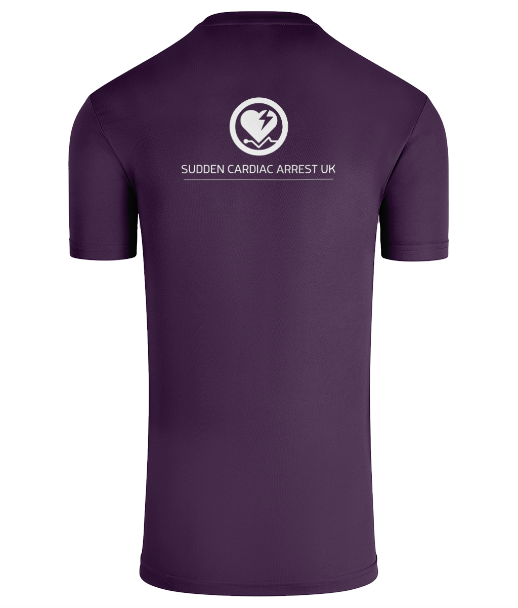 TriDri Performance T-Shirt Purple Logo front - Image 2